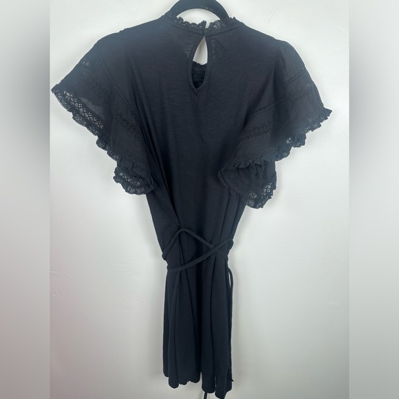 NWT Boden Black Trim Detail Flutter Sleeve Jersey Mini Dress Size 10 - Picture 7 of 11
